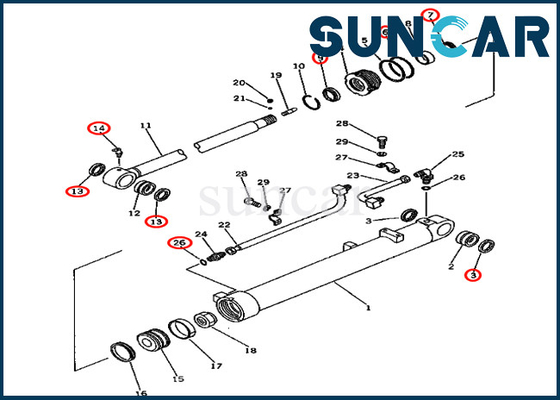 주문 20X-63-66300 20X6366300 코마츠 유압 실린더를 위한 PC80-1 팔 서비스 장비 수리용 장비 online manufacture