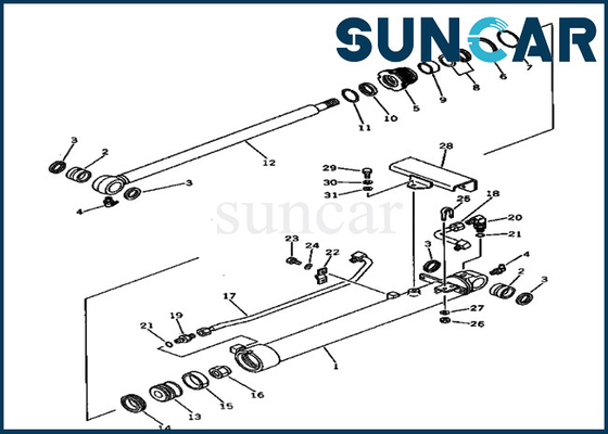 주문 치환계 키트 20X-63-76300 20X6376300 버킷 실린더 봉지 키트는 코마츠 모델 PC80-1을 위해 적합합니다 online manufacture