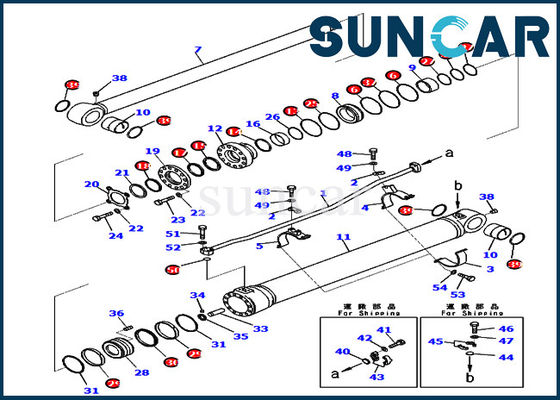주문 0 암 실린더 오일 봉지 키트 마모 방지 PC800SE-8E0 코마츠 수리용 장비 online manufacture