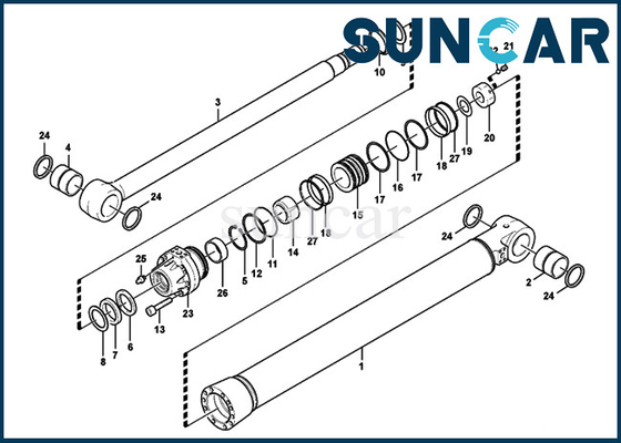 주문 EC700B 볼보 VOE14618213 VOE 14618213 국자 암 실린더 봉지 키트 치환계 서비스 장비 online manufacture