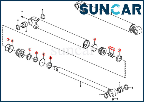 주문 VOE15016641 VOE 15016641 버킷 실린더 봉지 키트 EC35C 굴삭기 볼보 서비스 키트 부 online manufacture