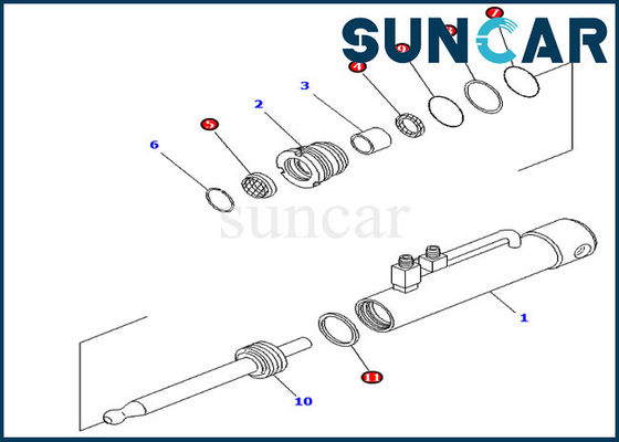 주문 D275A-5 D275A-2 Komatsu Cylinder Seal Kits 707-98-11020 online manufacture