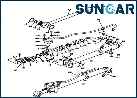 주문 101-870-0510 D20A-3 Komatsu Dozer에 맞는 유압 블레이드 씰 교체 키트 online manufacture
