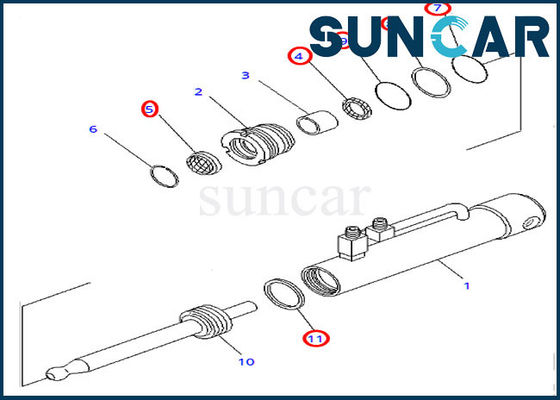 주문 707-99-11050 Pin Puller Hydraulic Cylinder Seal Kit Fits D375A-2 Komatsu online manufacture