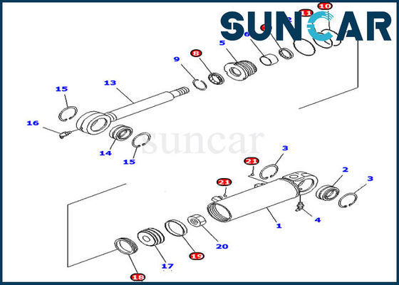 주문 707-98-24710 7079824710 Tilt Komatsu Hydraulic Cylinder Seal Kits For D39EX-21 D39PX-21 online manufacture