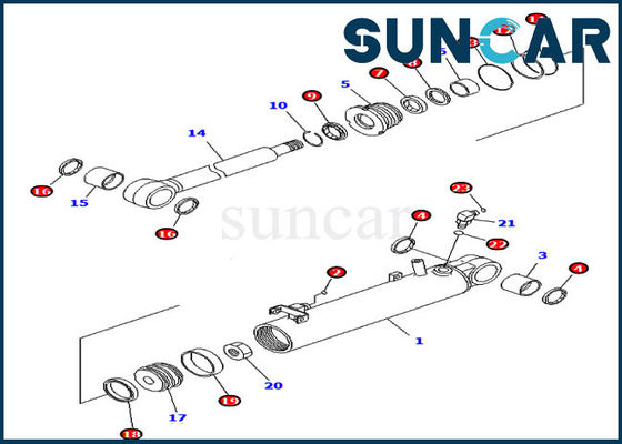 주문 707-99-23910 7079923910 Komatsu Sealing Kit Hydraulic Lift Cylinder Service Kit online manufacture