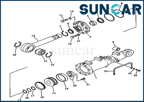 주문 707-98-56610 Blade Lift Seal Kits Cylinder Repair Kit Fits D375A-2 Komatsu Bulldozer online manufacture