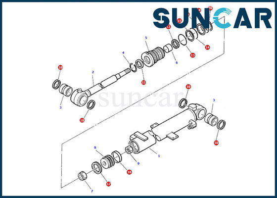 주문 878000376 Komatsu Boom Cylinder Oil Seal Gasket Kit PC07-2 Model Inner Repair Service Kit online manufacture