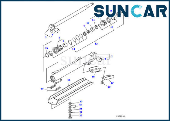 주문 YM172186-72190 Boom Cylinder Seal Kit Komatsu PC09FR-1 Excavator Hydraulic Cylinder Seal Repair online manufacture