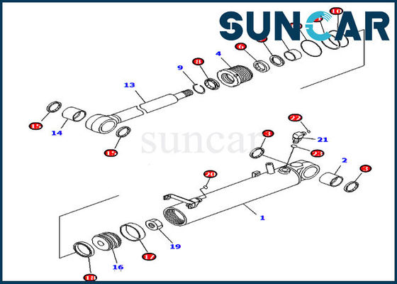 주문 707-99-24640 수압 리프트 LH RH 원통 인장 장비는 불도저 D39PX-2A 코마츠에 적합합니다 online manufacture