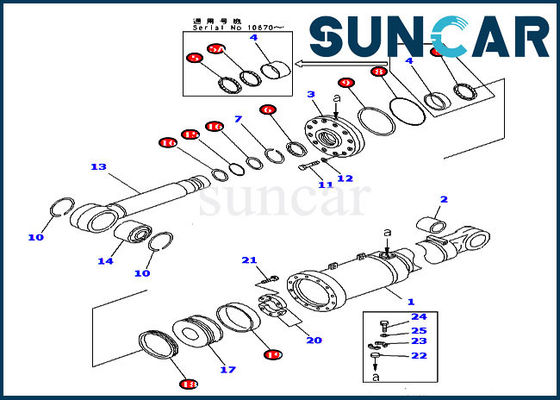 주문 707-98-84011 불도저 씰링 키트 D475A-3-SC Komatsu 틸트 실린더 수리 키트 online manufacture