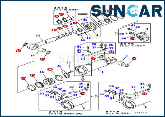 주문 707-98-84410 Komatsu Cylinder Seal Repair Kit Ripper Lift Hydraulic Replacement Kits online manufacture