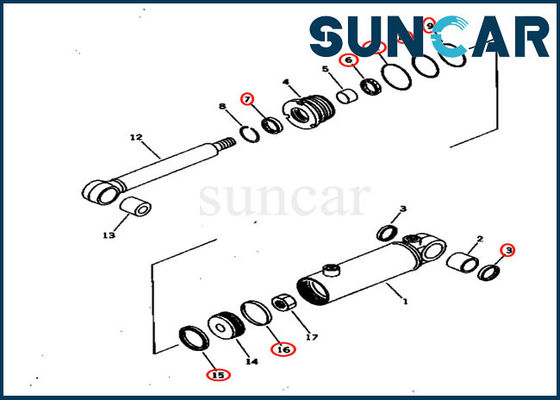 주문 707-98-22070 7079822070 Pin Puller Cylinder Seal Kits For D575A-3 D575A-3-M Komatsu online manufacture