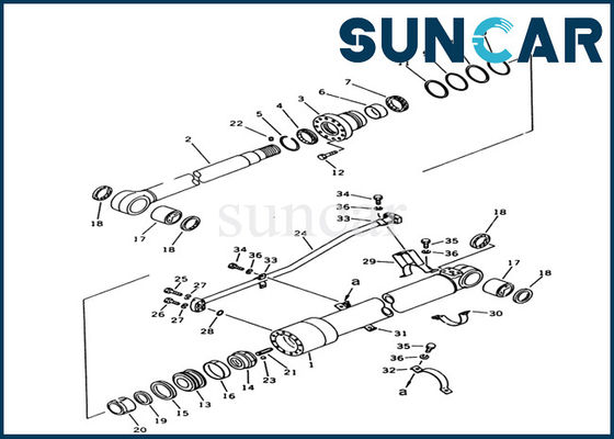 주문 Arm Cylinder Sealing Kit 707-98-38600 Oil Resistance Repair Kit For PC100-3 Komatsu Excavator online manufacture