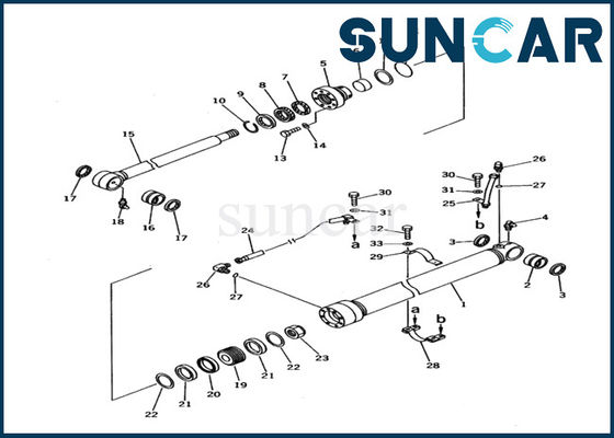 주문 707-99-26620 Hydraulic Bucket Cylinder Service Kit PC60-6 Komatsu Cylinder Replacement Kits online manufacture