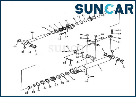 주문 707-99-37610 Komatsu 붐 실린더 수리 키트 굴삭기 실린더 씰링 키트 PC100N-6 내부 부품에 적합 online manufacture