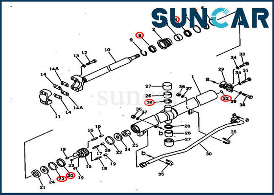 주문 0 리프트 실린더 밀봉 수리용 장비 코마츠 크롤러 불도저 D60P-12 D65E-12 online manufacture