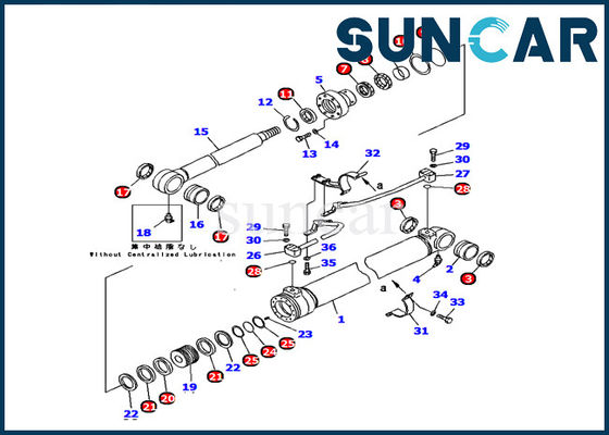 주문 707-98-37670 Komatsu PC120-6 굴착기 헤비 모델 수리 키트 용 붐 실린더 씰 키트 online manufacture