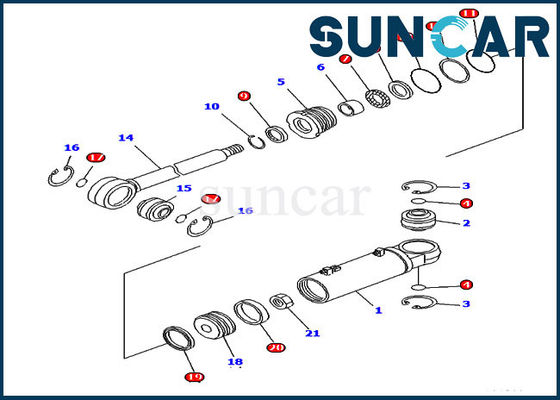 주문 707-99-43680 틸트 유압 씰 수리 키트 D61PX-12 도저 Komatsu 실린더 키트 online manufacture