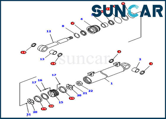 주문 유압 씰 707-99-36550 7079936550 D61EX-15 Komatsu에 맞는 앵글 실린더 씰링 키트 online manufacture
