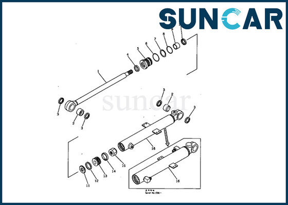 주문 707-00-50310 PC05-1 굴삭기 교체 서비스 키트용 Komatsu 붐 실린더 씰 키트 online manufacture