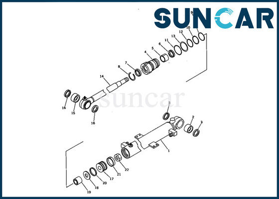 주문 707-00-50660 Komatsu PC05-6 미니 굴삭기 모델 붐 실린더 내부 수리 씰링 키트 online manufacture