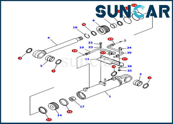 주문 707-98-43650 D85EX-15 Komatsu 용 리퍼 리프트 실린더 씰링 키트 수리 서비스 키트 online manufacture