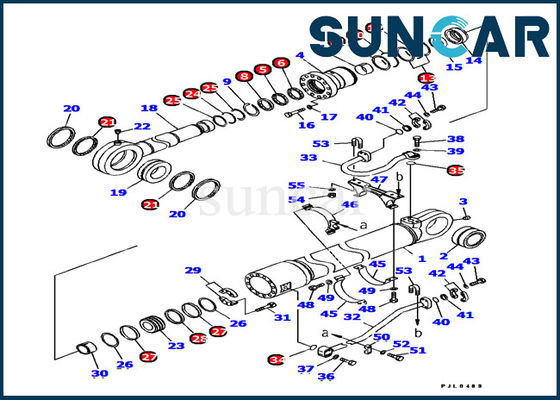 주문 707-99-77120 유압 씰 키트 Komatsu 버킷 실린더 서비스 키트 PC1100-6 5.7M 실린더 어셈블리용 online manufacture