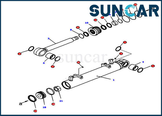 주문 707-99-34270 트리밍 씰링 키트 R.H. 실린더 D65EX-16 Komatsu 수리 서비스 키트 online manufacture