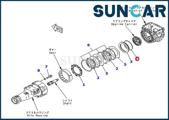 주문 WA320-6 기어 박스 씰링 링 419-33-21420 Komatsu 휠 로더 교체 씰 부품 online manufacture