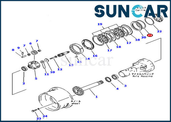 주문 WA320-3 Komatsu 419-33-21412 액슬 씰링 링 4193324412 휠 로더 씰 online manufacture