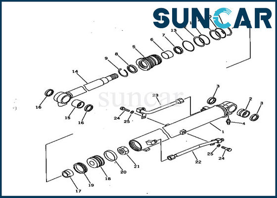 주문 707-99-15710 Komatsu PC28UU-1 붐 실린더 씰 키트 내유성 내부 서비스 키트 교체 online manufacture