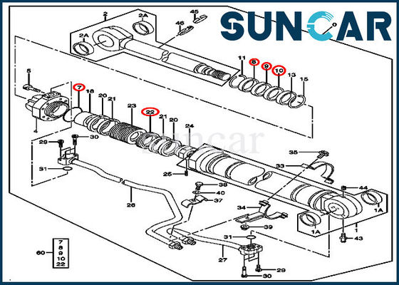 주문 4485615 붐 물개 수리용 연장통은 270C LC John Deere 굴착기 LH/RH 실린더에 맞습니다 online manufacture