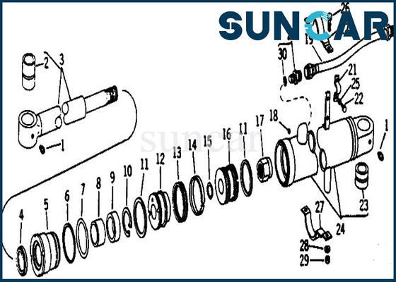 주문 씰링 키트 AR105313 유압 군중 실린더 키트는 Deere 부품 690 690B 693B 굴착기에 적합합니다. online manufacture