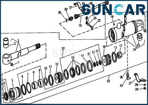주문 RE21401 교체용 크라우드 실린더 씰 키트는 690B John Deere 중장비에 적합합니다. online manufacture