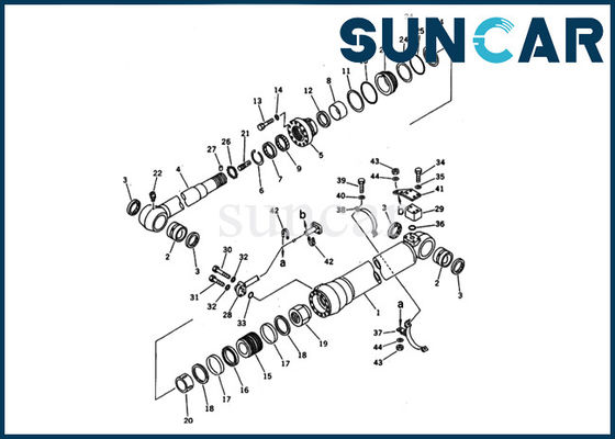 주문 707-98-45220 버킷 실린더 씰 키트는 Komatsu 굴삭기 모델 PC200-5 내부 수리 키트에 맞습니다. online manufacture
