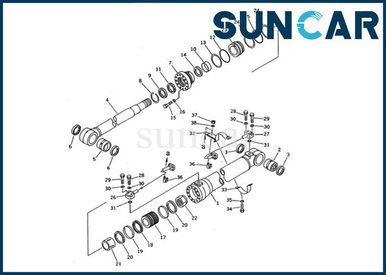 주문 707-99-47600 붐 실린더 씰 키트 Komatsu PC200-5 굴삭기 내부 부품 씰링 서비스 키트 online manufacture