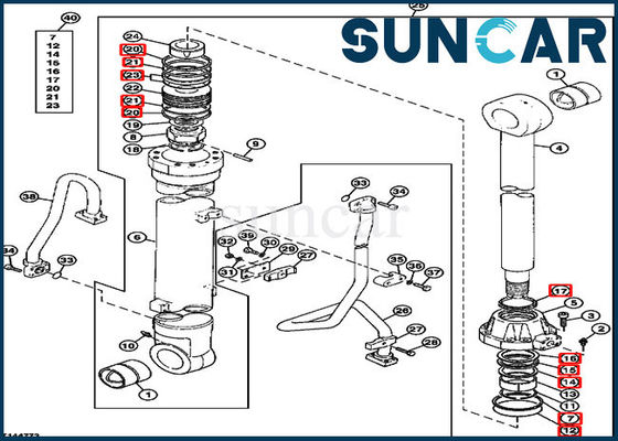 주문 AT194457 Hydraulic Boom Cylinder Seal Kit Fits Excavator 790 John Deere online manufacture
