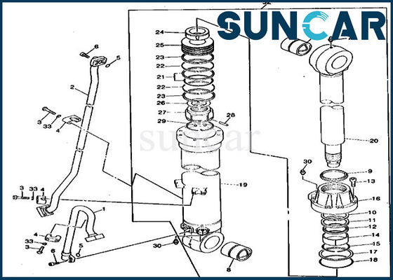 주문 TH103347 Seal Repair Kit Deere Excavator Arm Cylinder Service Kits online manufacture