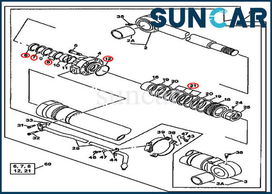 주문 AT196468 Bucket Cylinder Repair Seal Kit 790ELC John Deere Mechanical Sealing Kit online manufacture