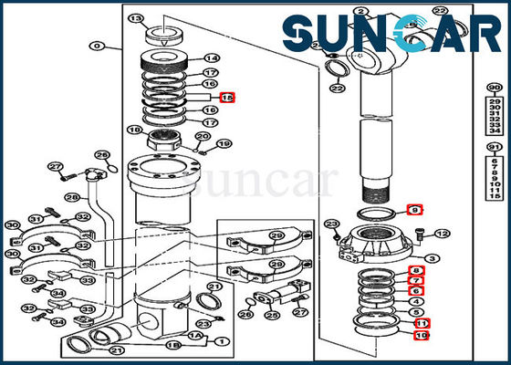 주문 4653863 Bucket Replacement Service Kit Cylinder Seal Kit Fits 850DLC 870GLC Deere online manufacture