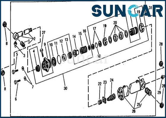 주문 AR105677 890A John Deere를 위한 물통 물개 장비 액압 실린더 수리용 연장통 online manufacture