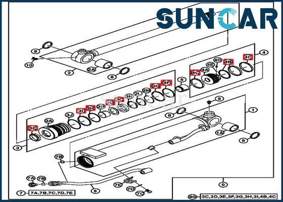 주문 17D JOHN DEERE 4667615 붐 수리 씰 키트 35MM 로드 60MM 보어 실린더에 적합 online manufacture