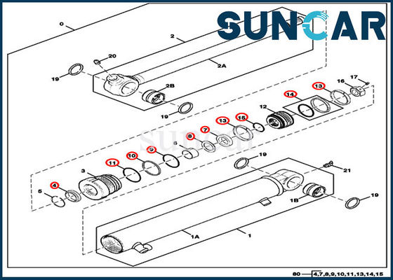 주문 암 씰 키트 FYD00003882 실린더 수리 키트는 17D 굴삭기 JOHN DEERE 부품에 적합합니다. online manufacture