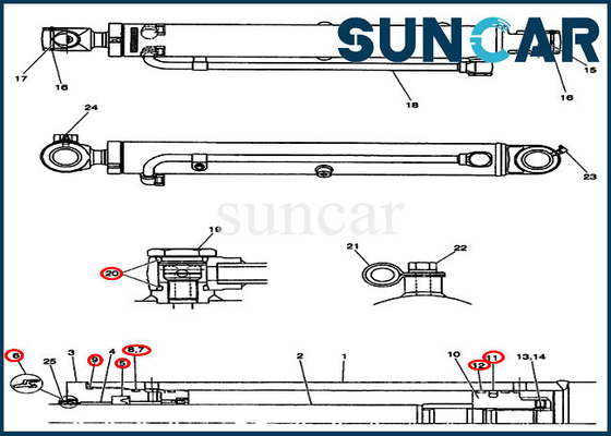 주문 버킷 씰 키트 PW01V00046R300 OEM 케이스 CX36 CX31 유압 실린더 씰링 키트 online manufacture