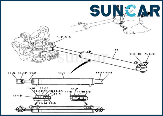주문 PH01V00031R400 씰 교체 키트 CX50B 케이스 크롤러 굴착기 스윙 실린더 키트 online manufacture
