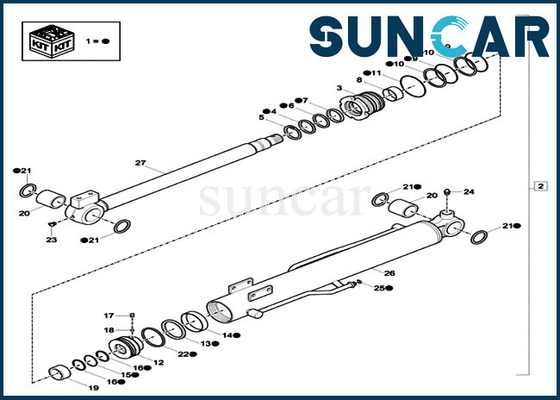 주문 CX18C 모델 굴삭기 XKCC-00397 XKCC00397 케이스 건설 장비용 붐 실린더 씰 수리 키트 online manufacture