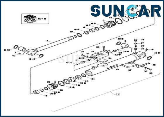 주문 굴삭기 수리 씰 키트 XKCD-03427 XKCD03427 디퍼 실린더 교체 키트 케이스 CX26C에 적합 online manufacture