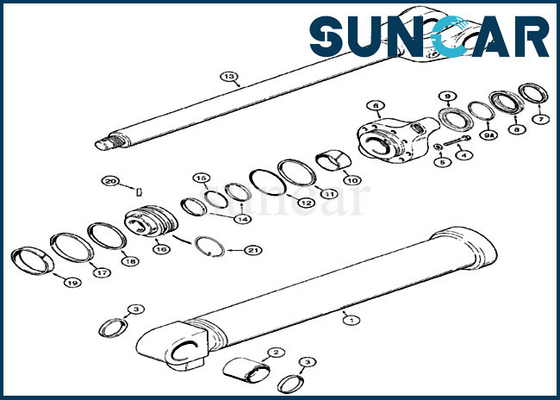 주문 로더 씰 수리 키트 1346357C2 모델 921B 921C 921 케이스 장비용 버킷 실린더 키트 online manufacture