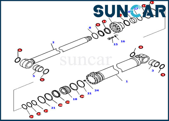 주문 PC228USLC-11 PC228USLC-11을 위한 코마츠 721-98-02320 붐원통 치환계 서비스 장비 online manufacture